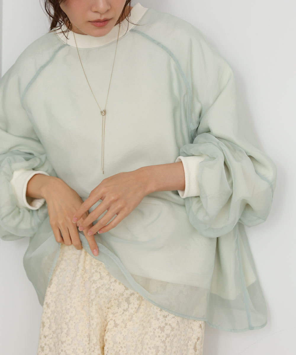 【2026SS】シアーレイヤード裏毛スウェット