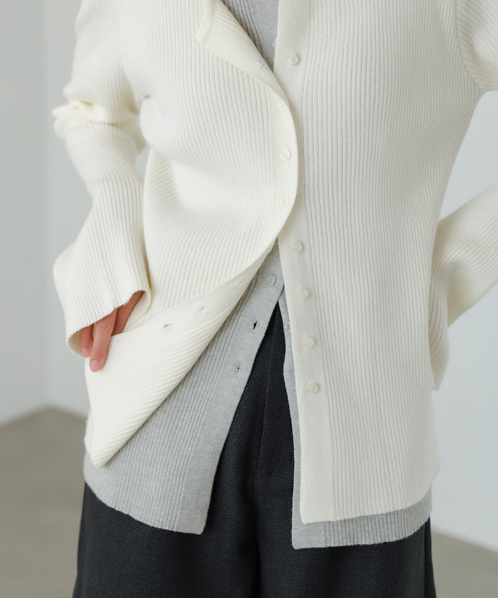 【2026SS】配色レイヤードニットカーディガン