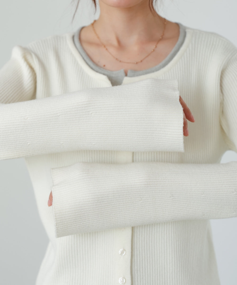 【2026SS】配色レイヤードニットカーディガン