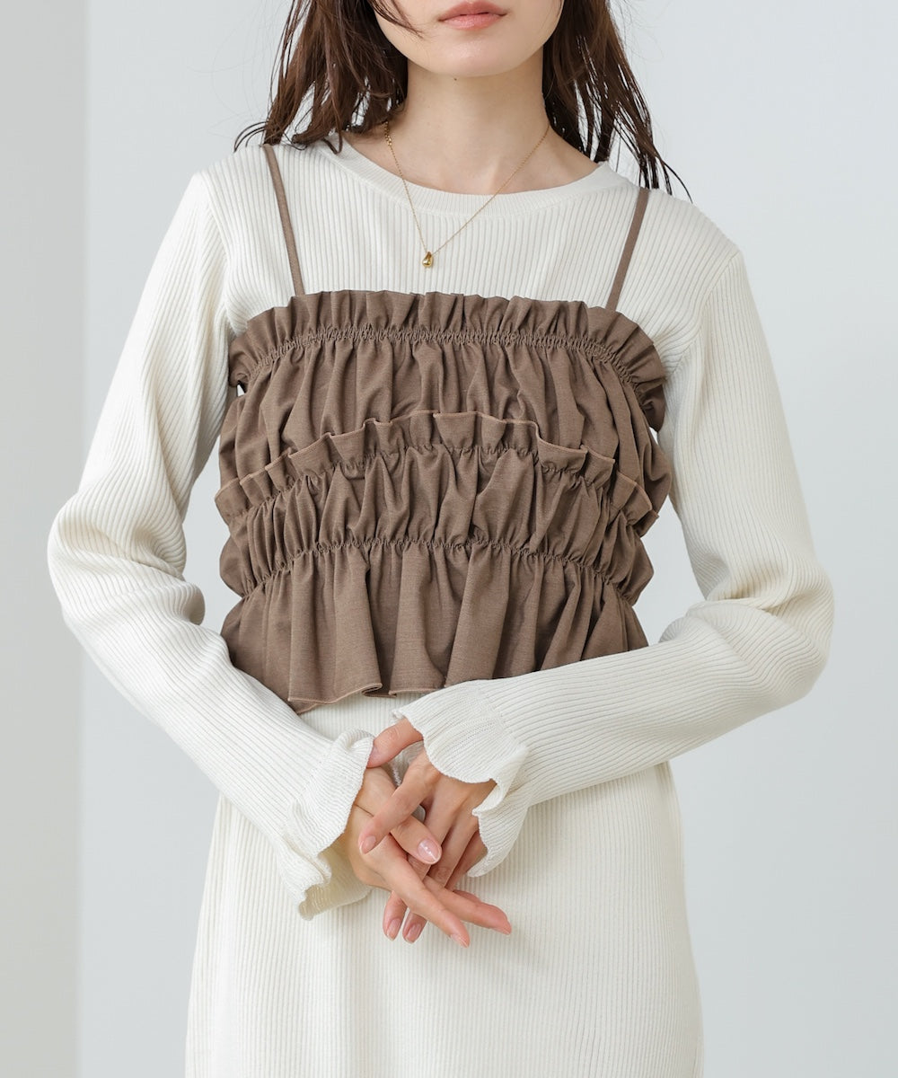 【選べるサイズ展開】ビスチェSETニットワンピース