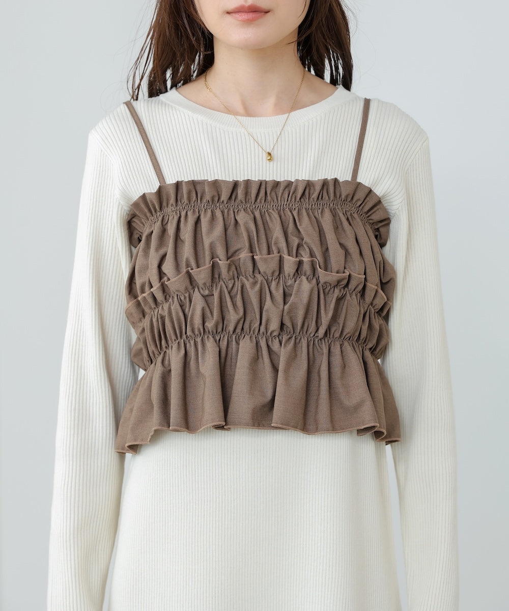 【選べるサイズ展開】ビスチェSETニットワンピース