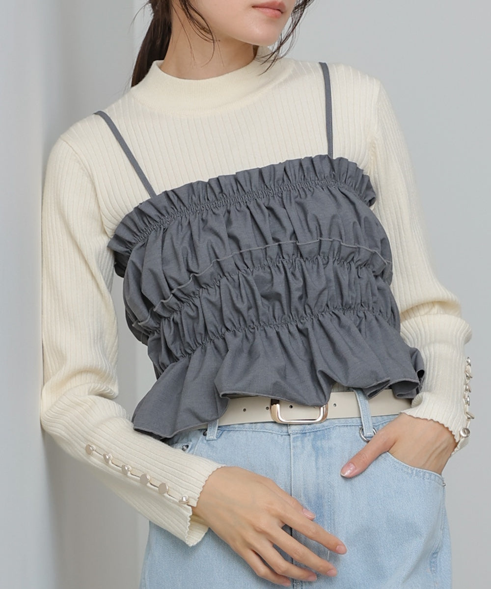 【選べるサイズ展開】ビスチェSETニットワンピース