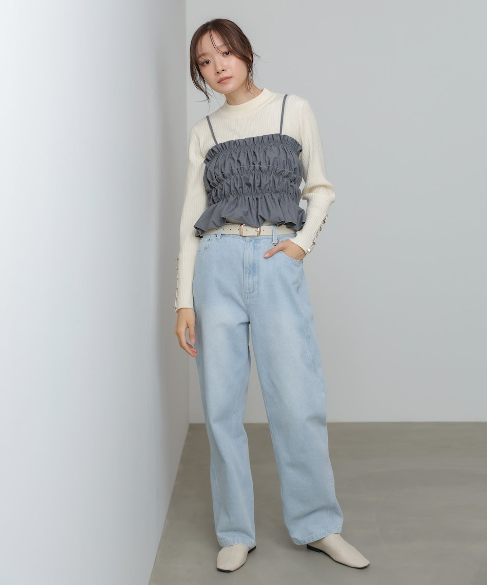 【選べるサイズ展開】ビスチェSETニットワンピース