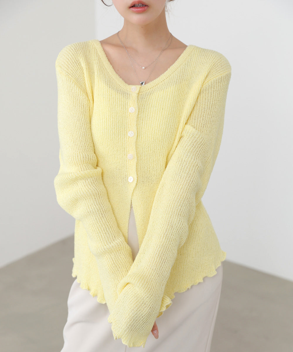 ヘムメロウスリットカーディガン