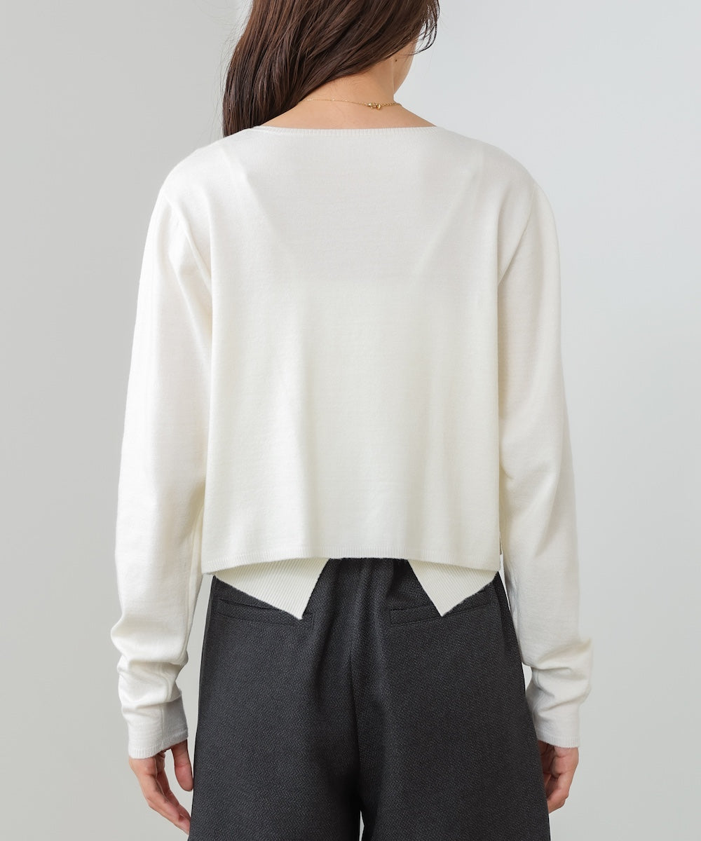 ティアードフリルニットカーデ&2WAYビスチェアンサンブル