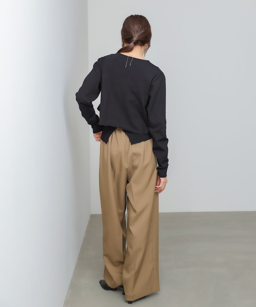 ティアードフリルニットカーデ&2WAYビスチェアンサンブル