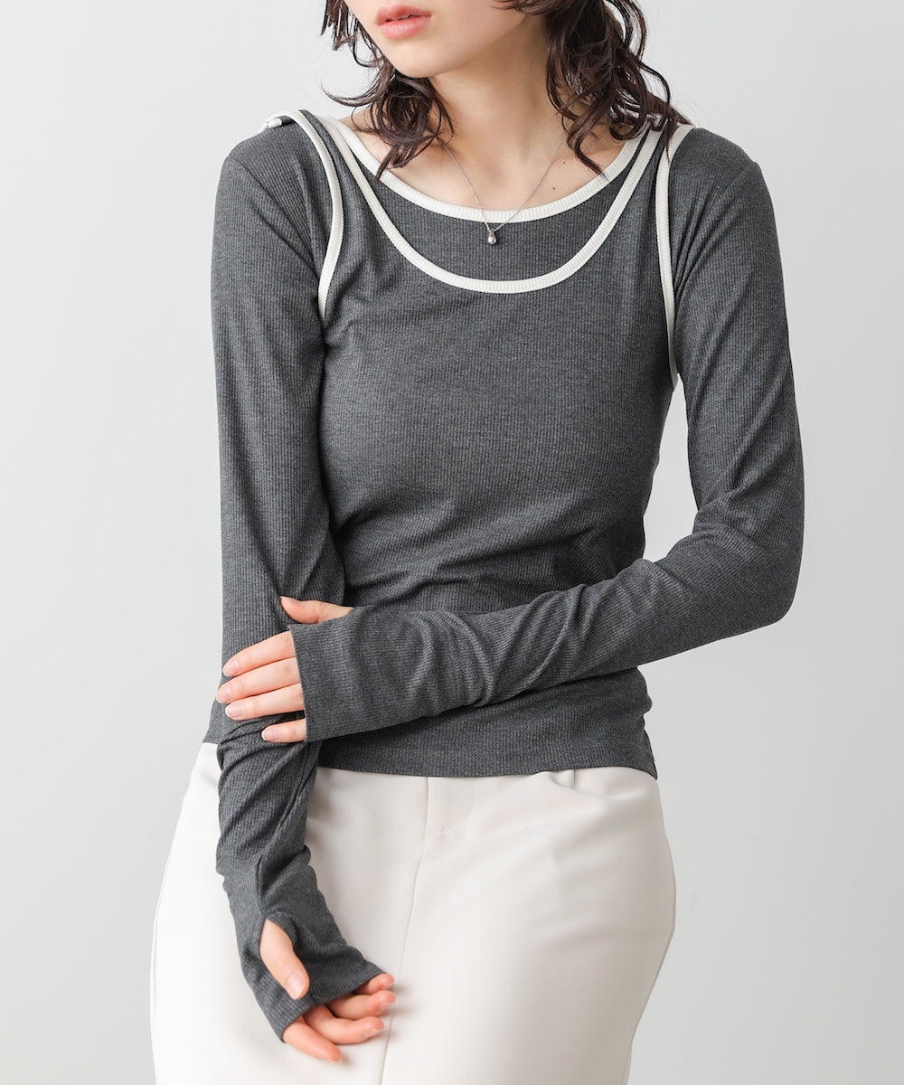 パイピングリブトップス&タンクSET