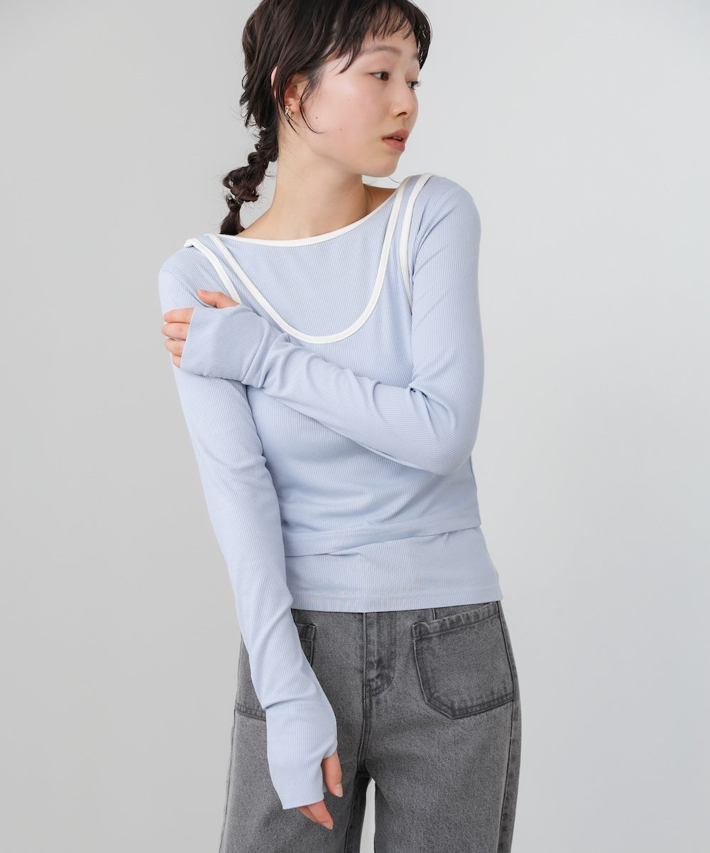 パイピングリブトップス&タンクSET