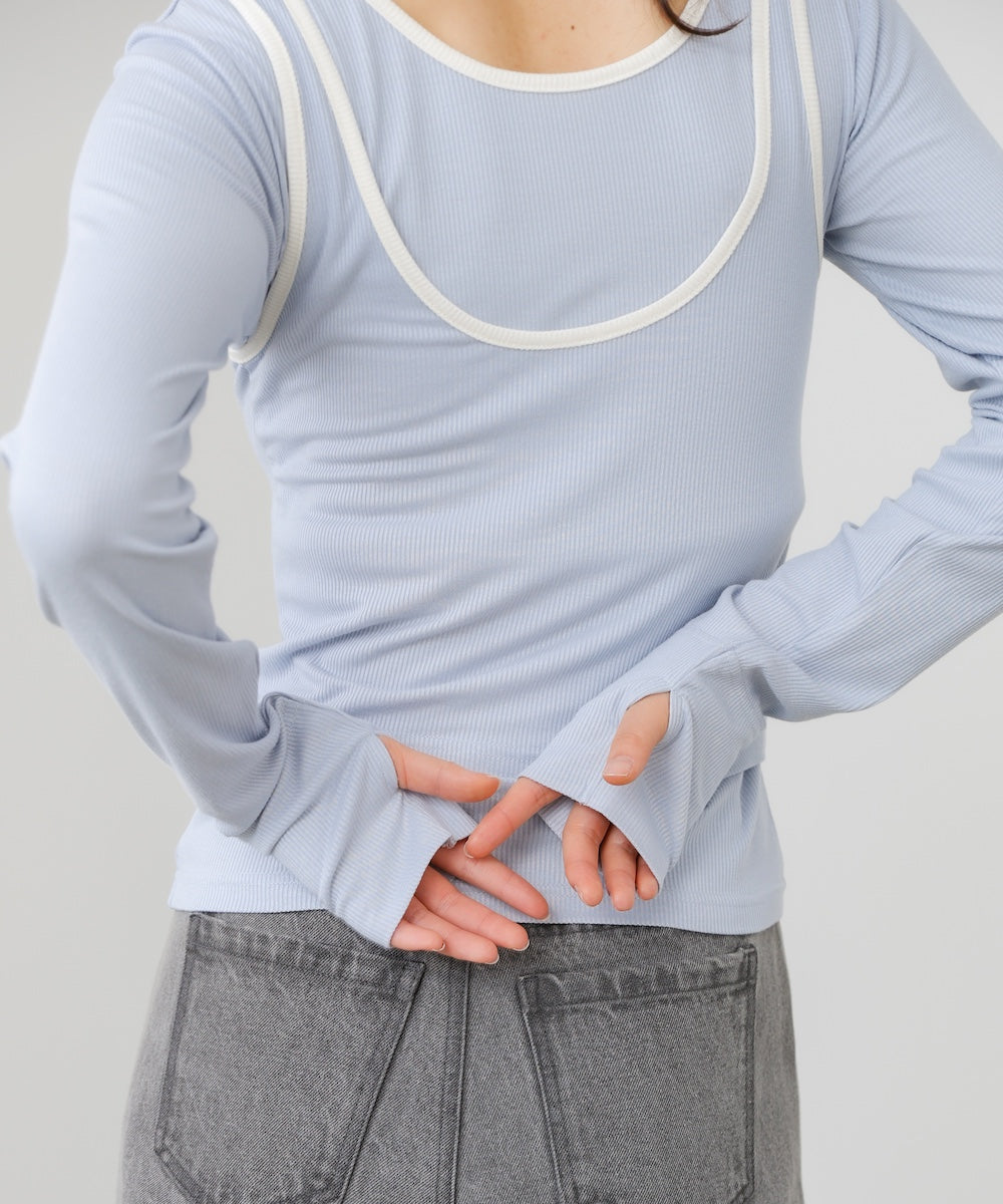 パイピングリブトップス&タンクSET