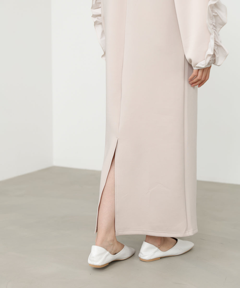 フリルスリーブポンチワンピース