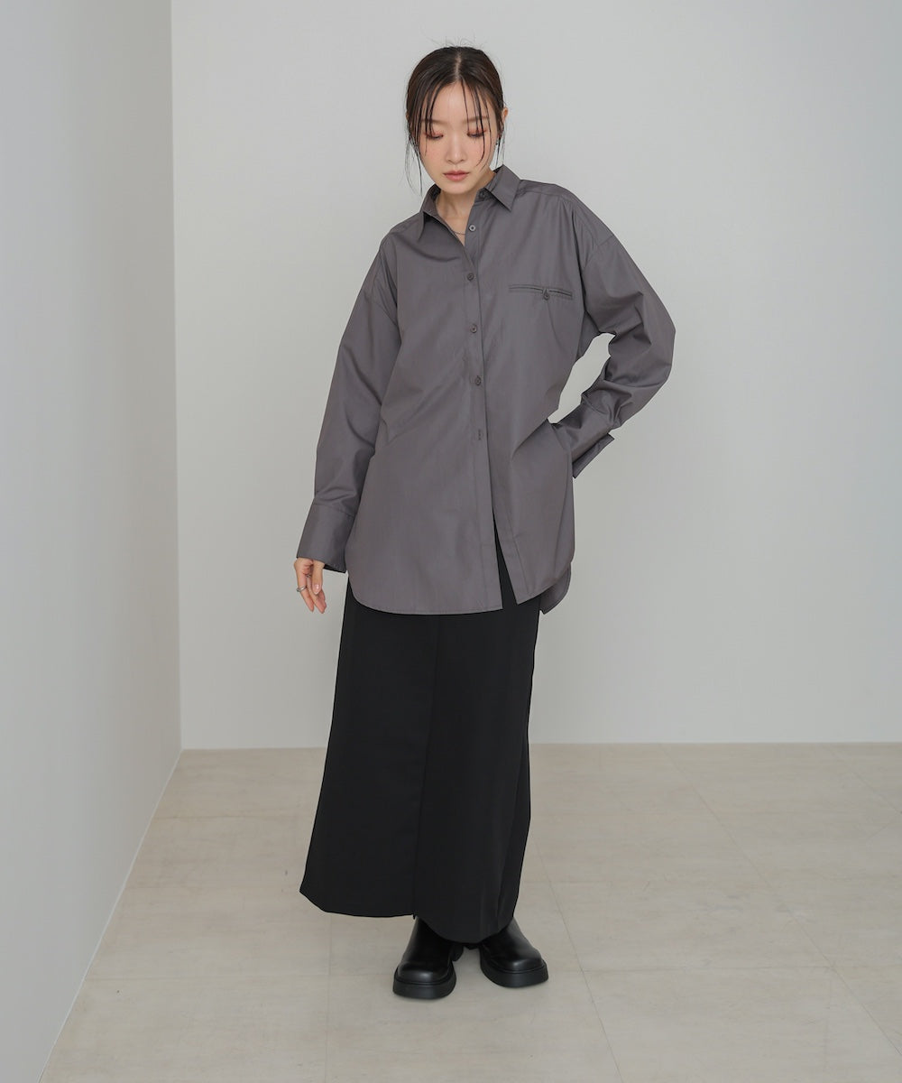 ロングシャツブラウス