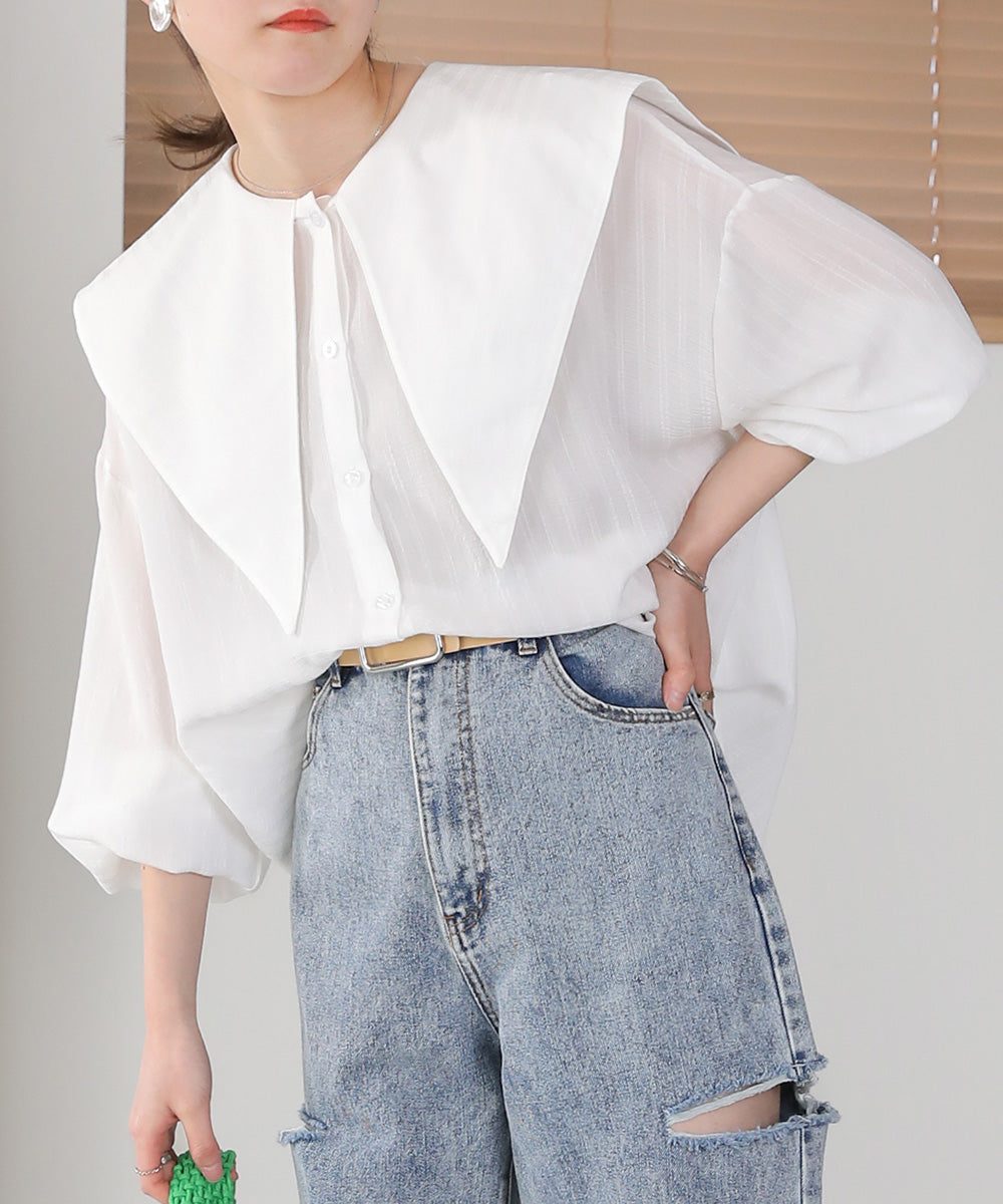 BIG SAILOR COLLAR BLOUSE
