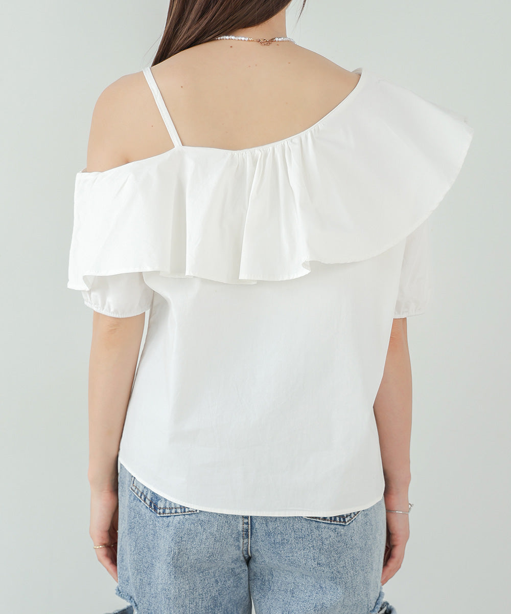 ASYMMETRICAL OFF SHOULDER BLOUSE