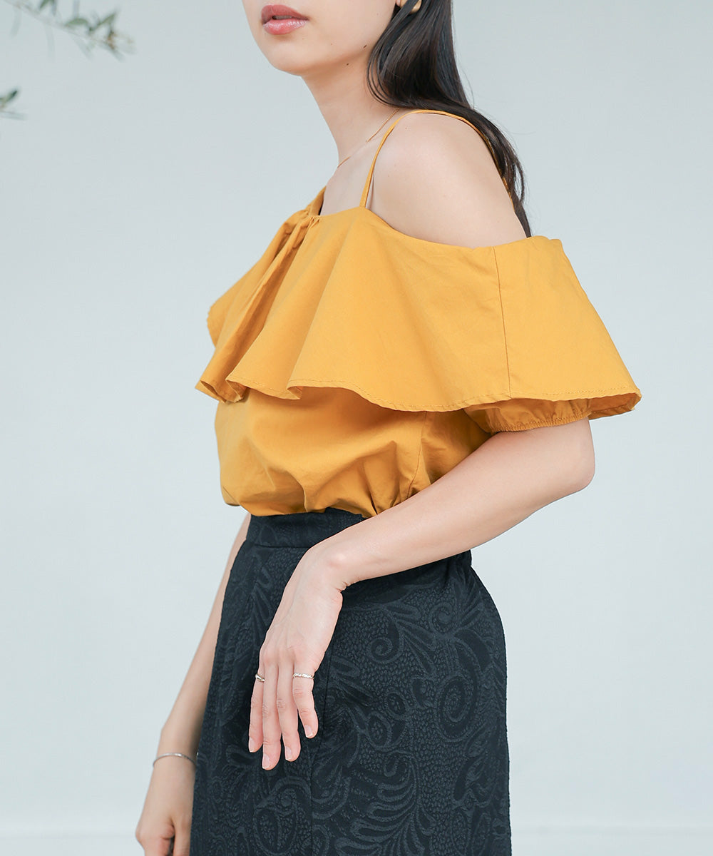 ASYMMETRICAL OFF SHOULDER BLOUSE