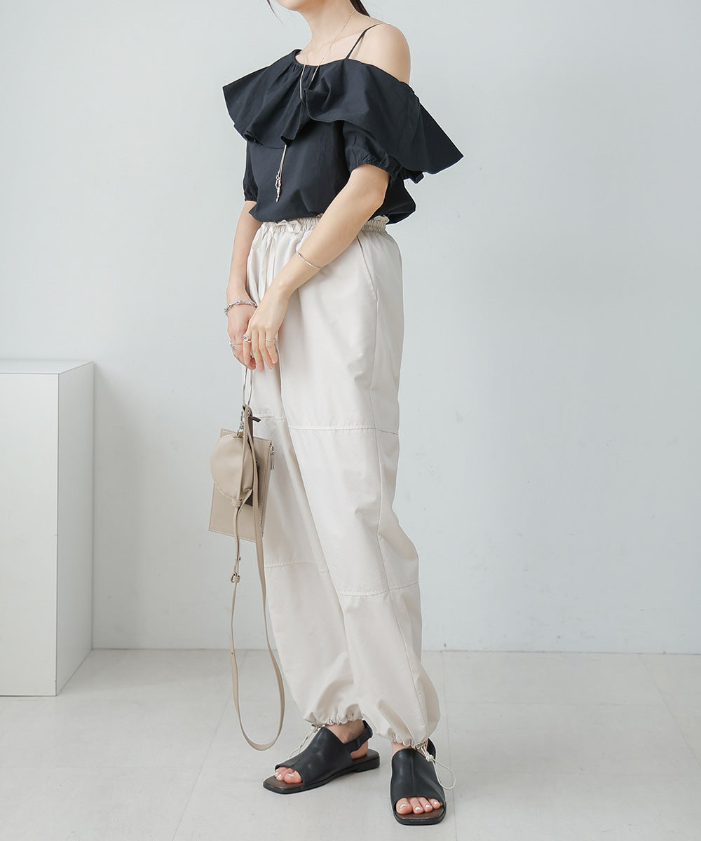 ASYMMETRICAL OFF SHOULDER BLOUSE