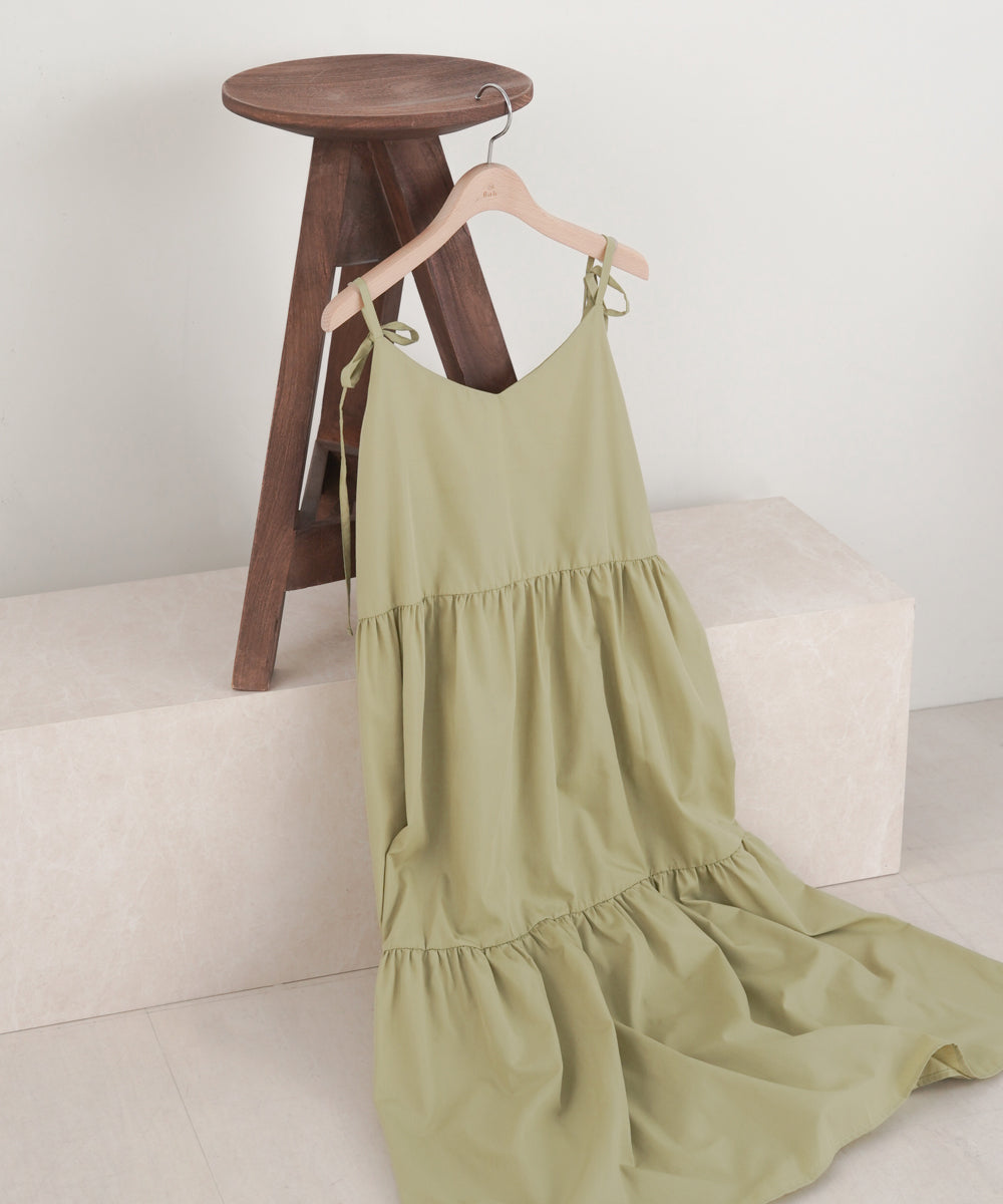 RIBBON STRAP TEARED ONEPIECE