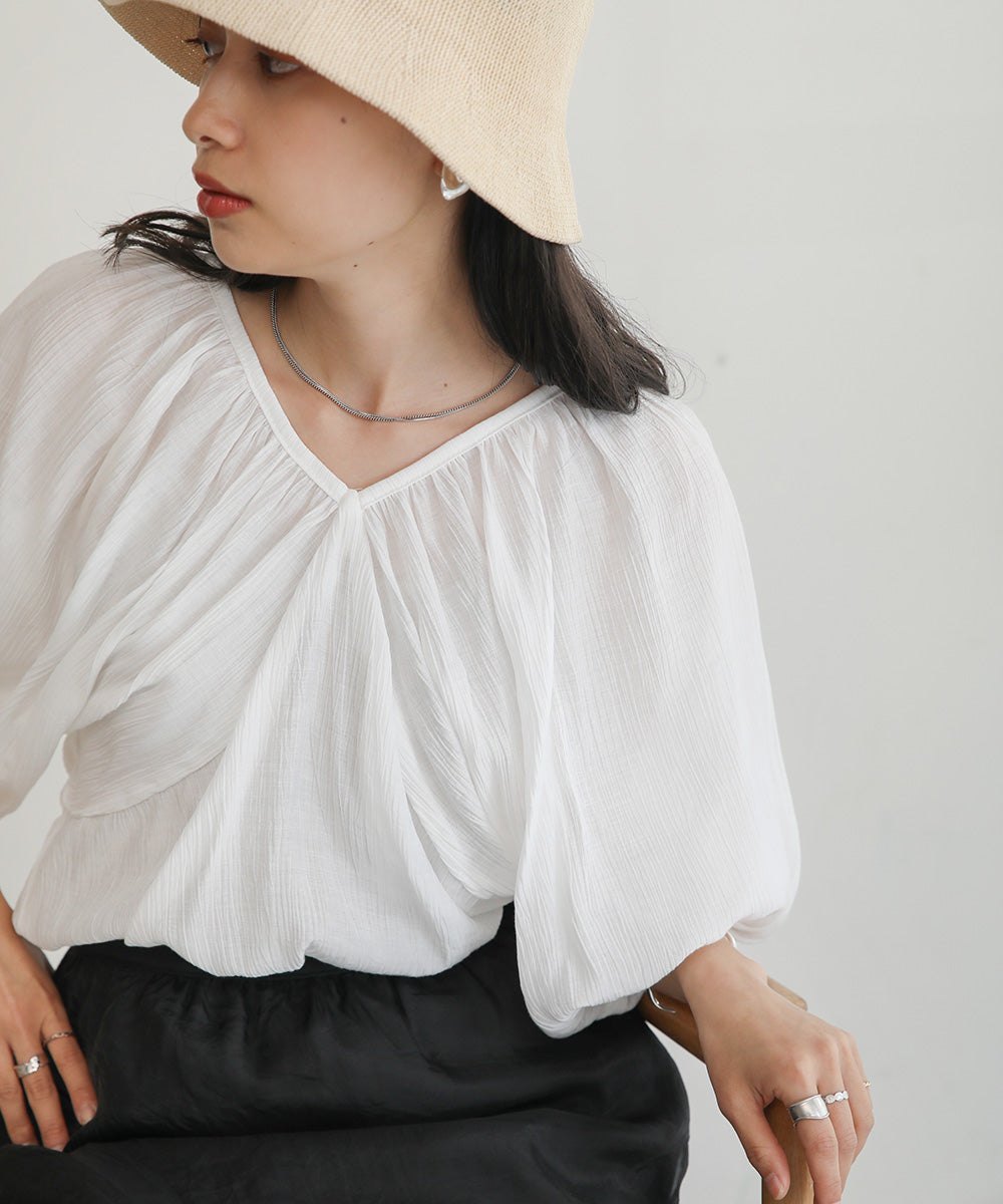 WRINKLED RUCHED TOPS