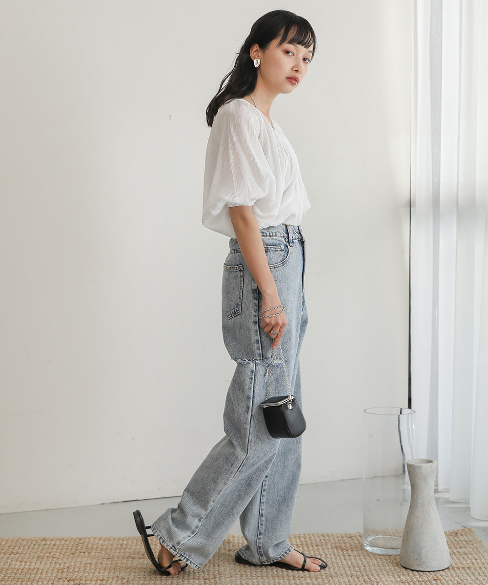 WRINKLED RUCHED TOPS