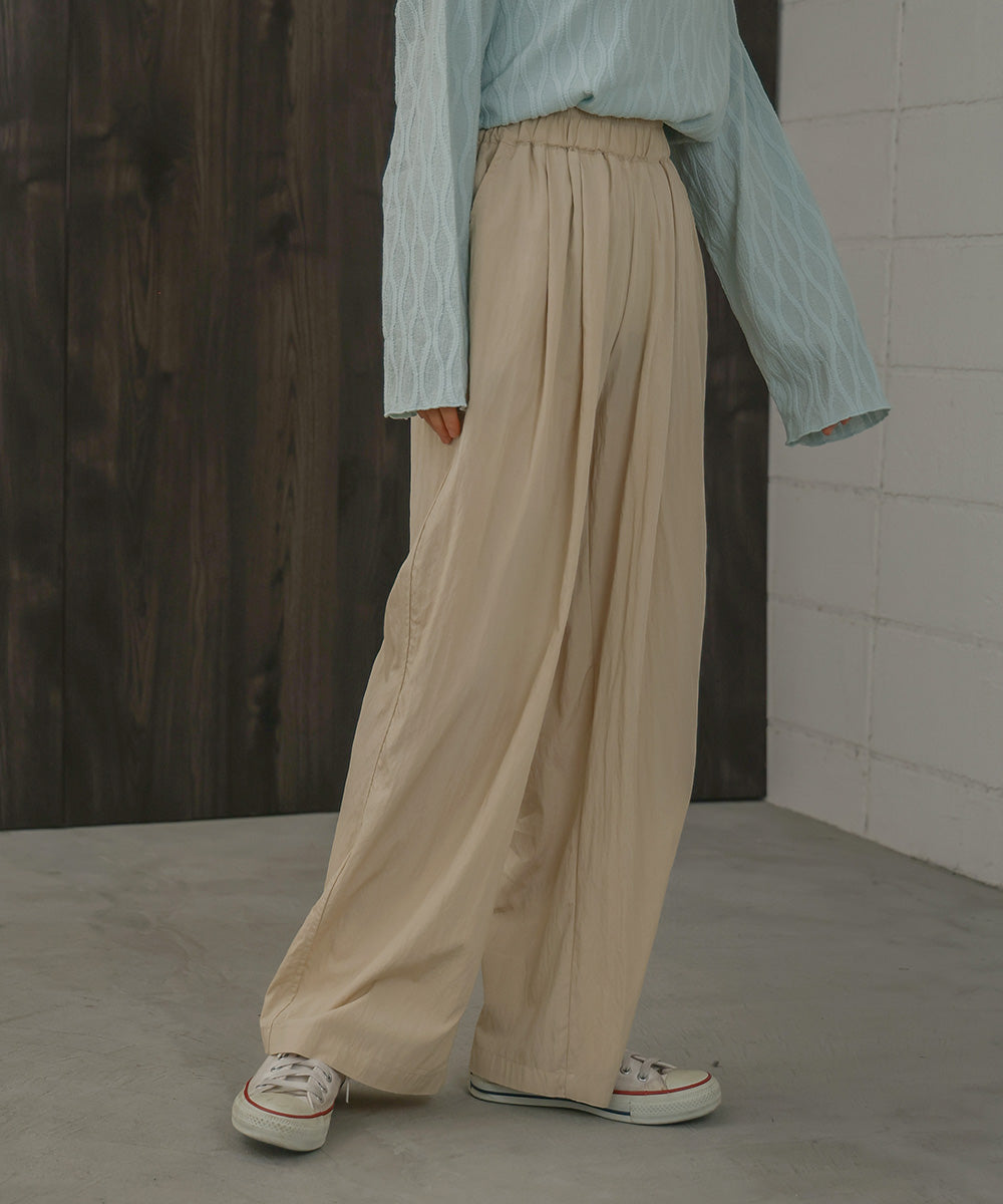 SEMI-WIDE NYLON PANTS