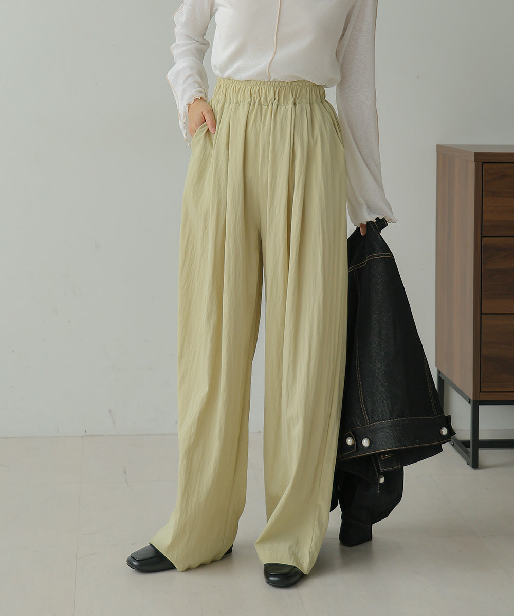 SEMI-WIDE NYLON PANTS