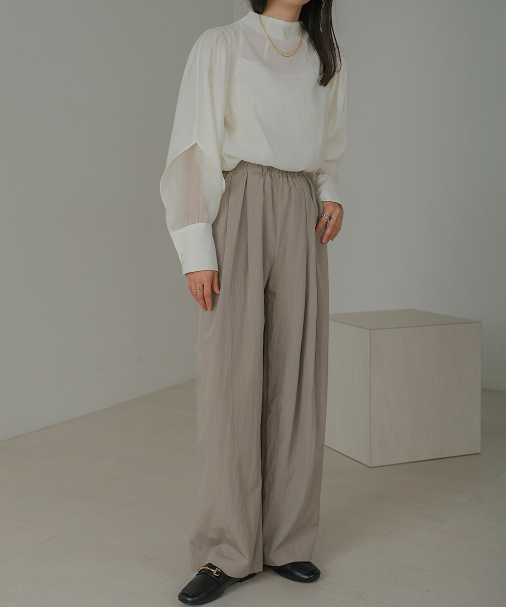 SEMI-WIDE NYLON PANTS