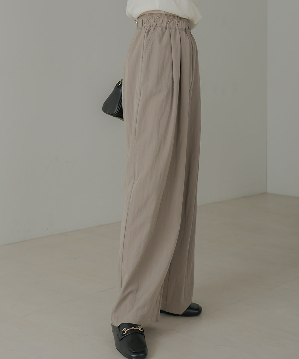 SEMI-WIDE NYLON PANTS