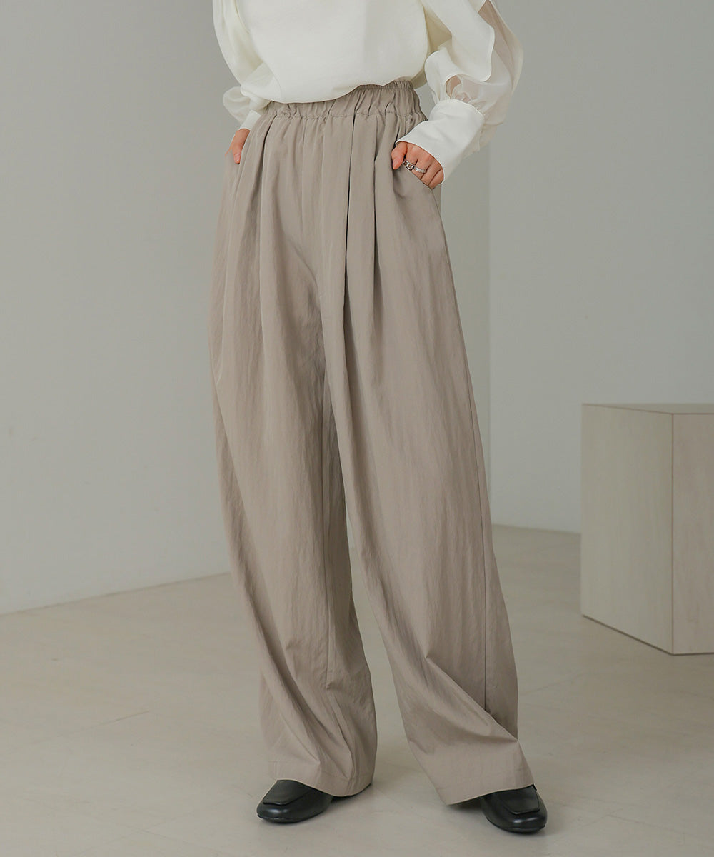 SEMI-WIDE NYLON PANTS