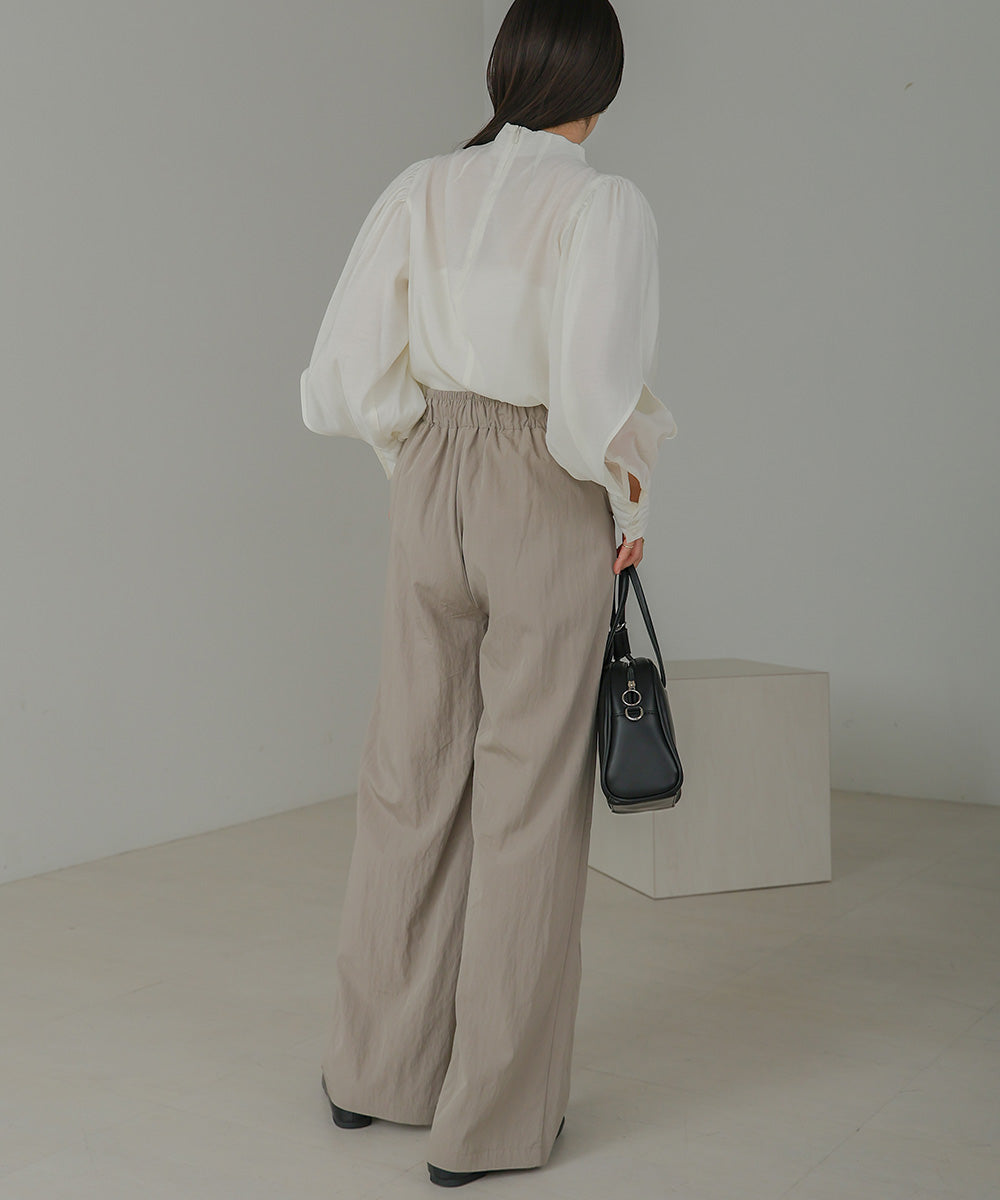SEMI-WIDE NYLON PANTS
