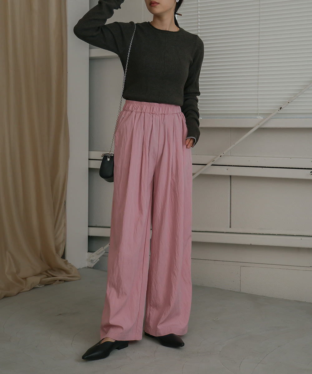 SEMI-WIDE NYLON PANTS
