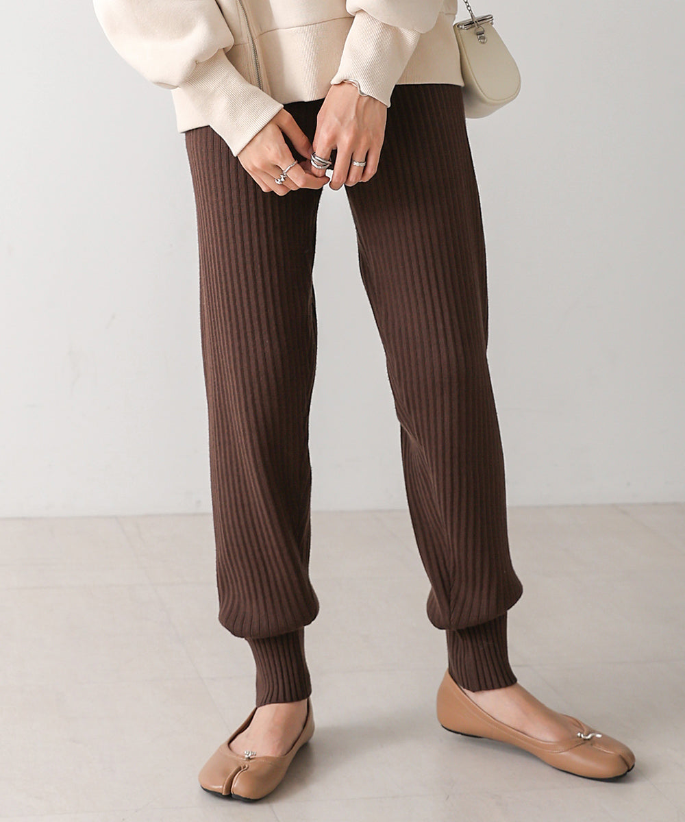 RIB KNIT JOGGER PANTS