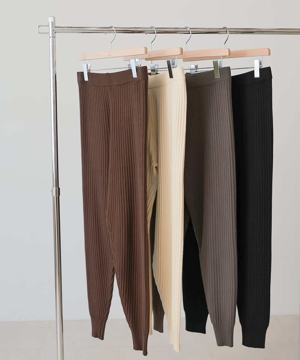 RIB KNIT JOGGER PANTS