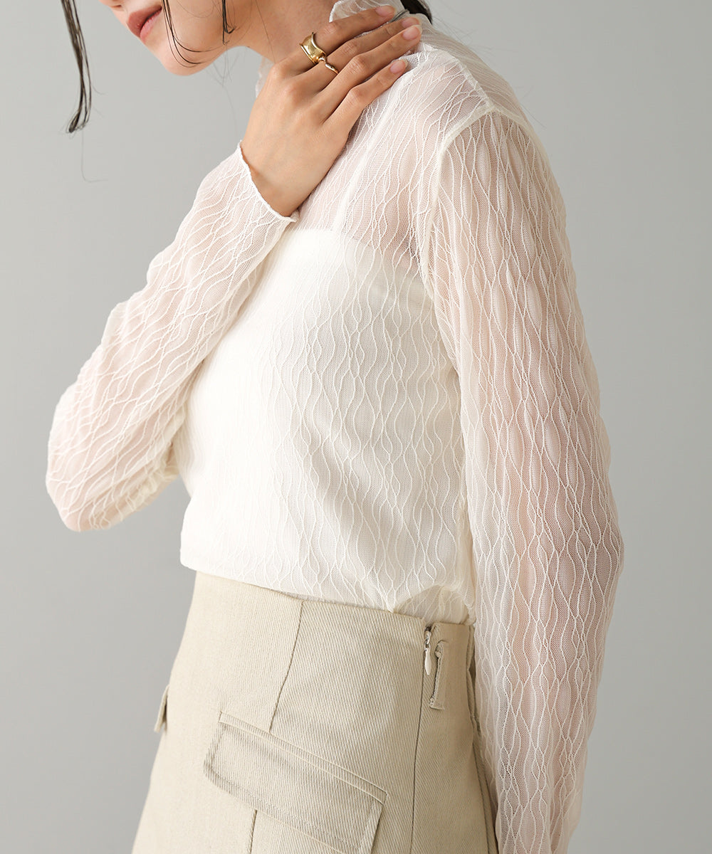SHEER HIGH NECK TOPS