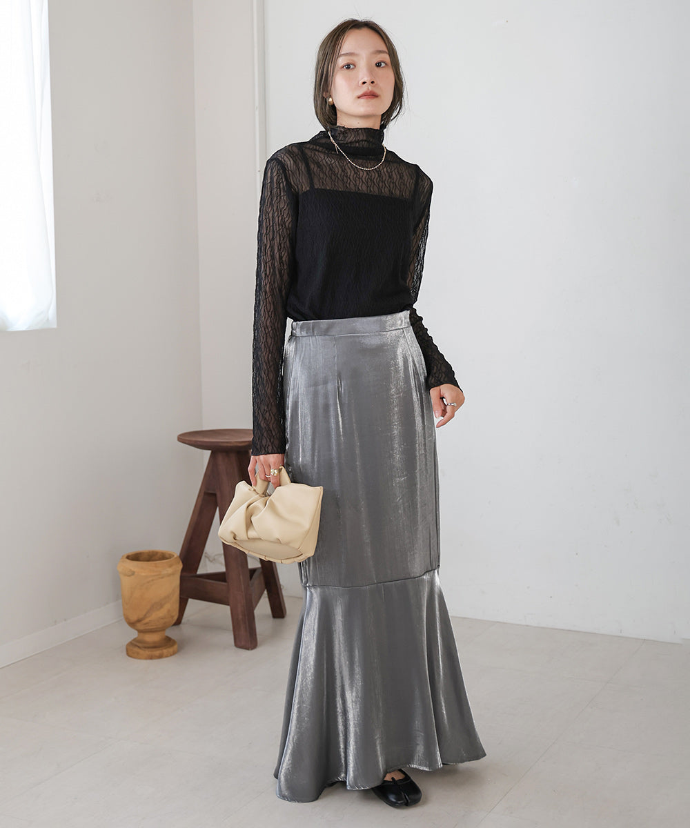 SHEER HIGH NECK TOPS