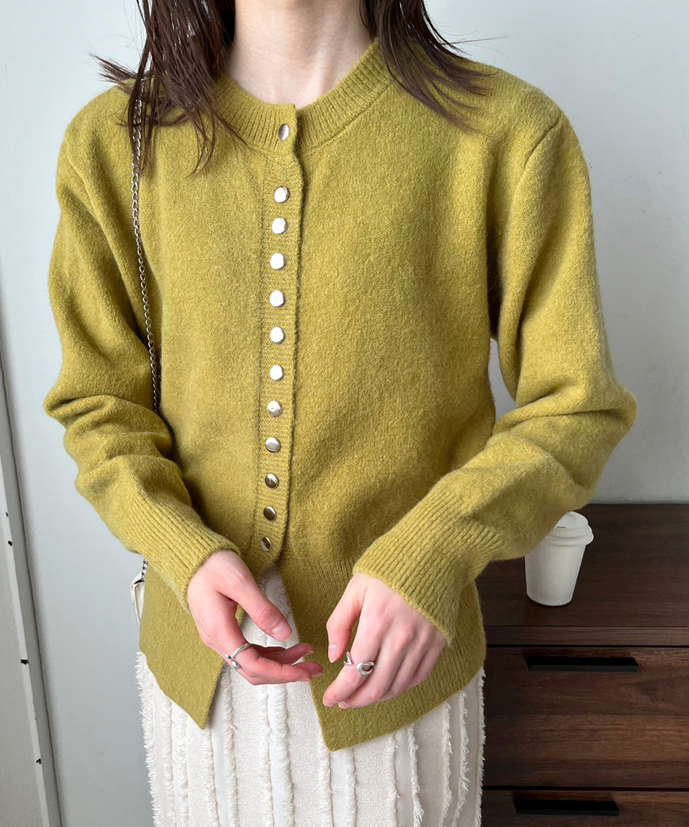 DOT BUTTON CARDIGAN TOPS