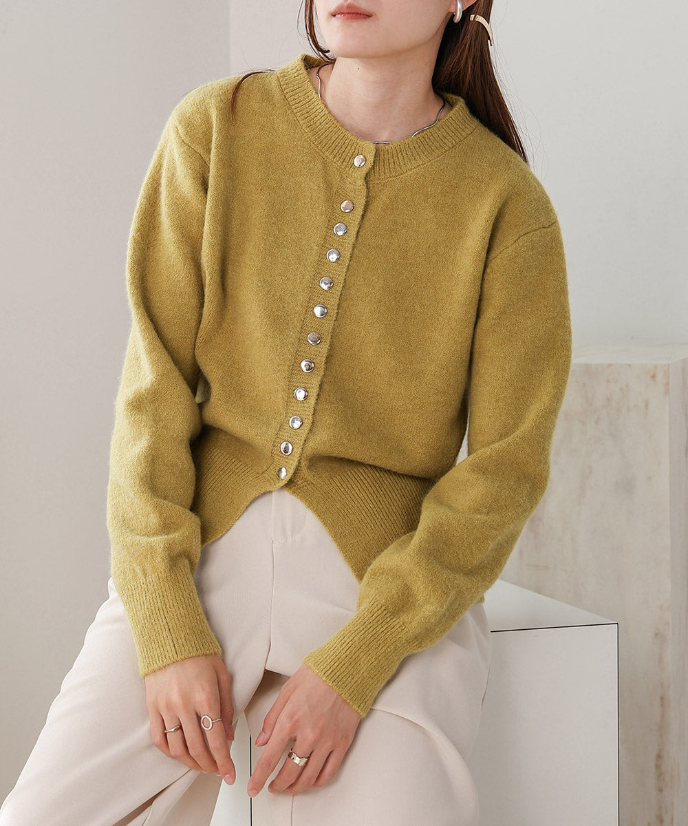 DOT BUTTON CARDIGAN TOPS