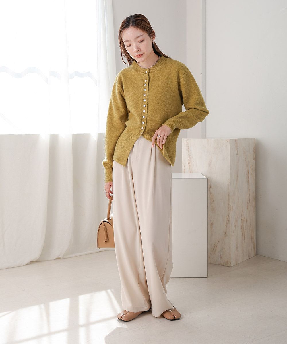 DOT BUTTON CARDIGAN TOPS