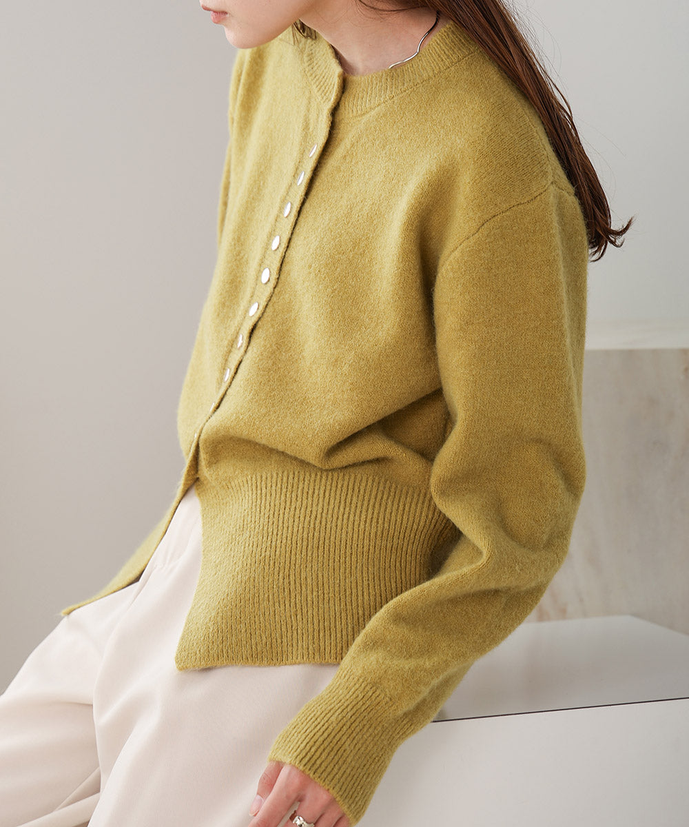 DOT BUTTON CARDIGAN TOPS