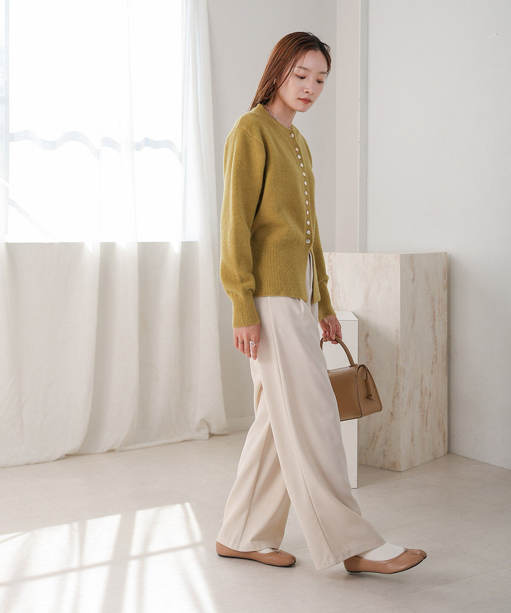 DOT BUTTON CARDIGAN TOPS