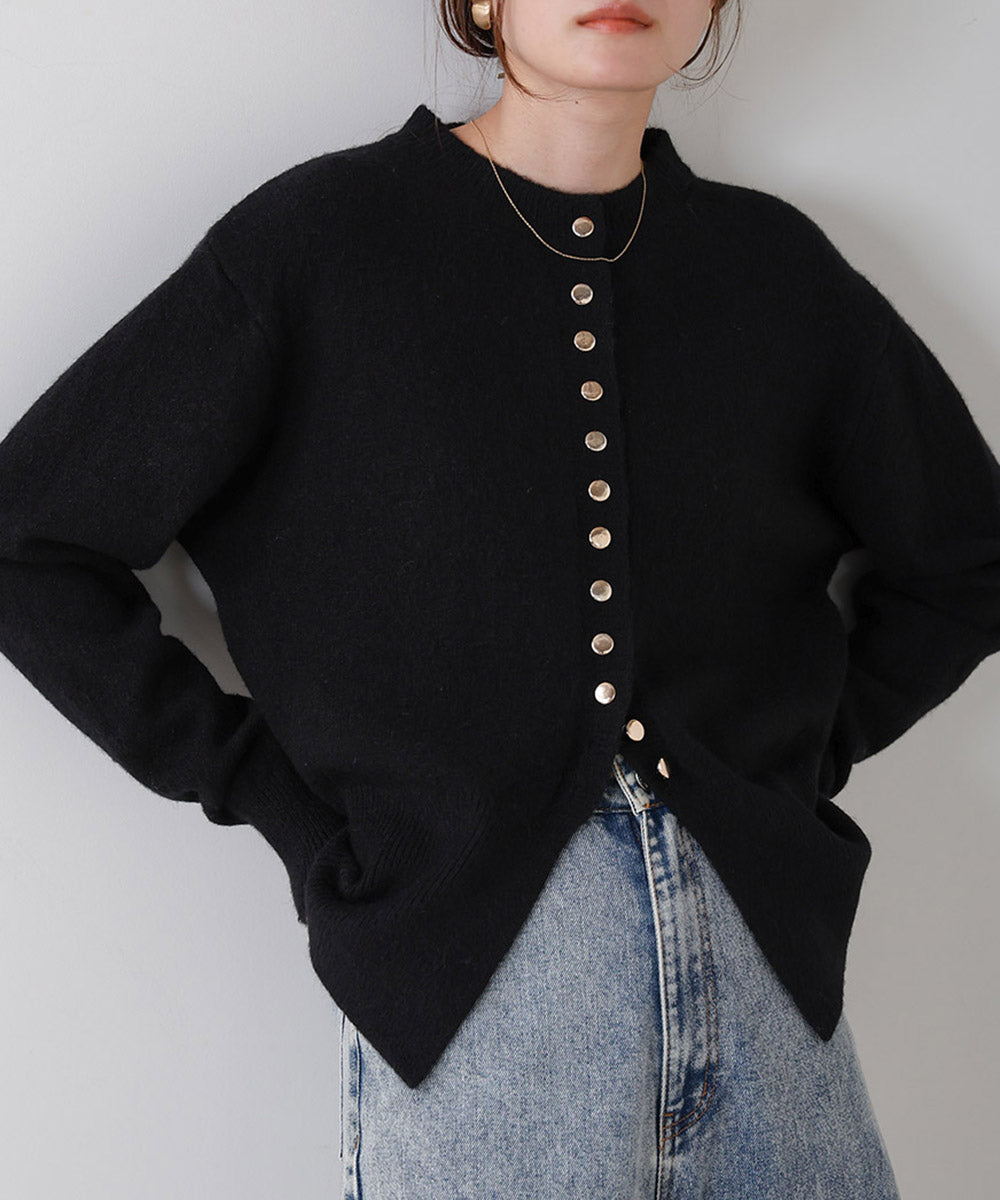 DOT BUTTON CARDIGAN TOPS