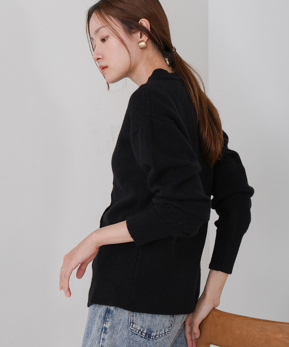 DOT BUTTON CARDIGAN TOPS