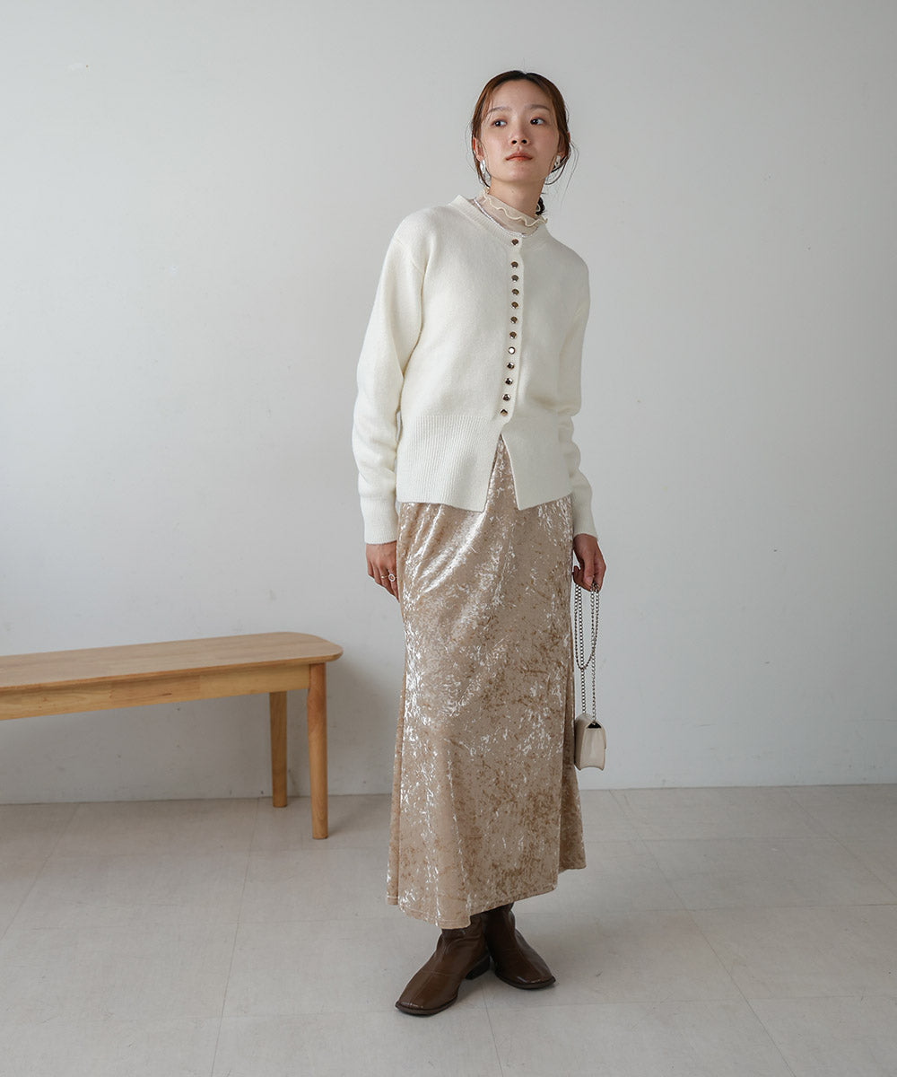 DOT BUTTON CARDIGAN TOPS