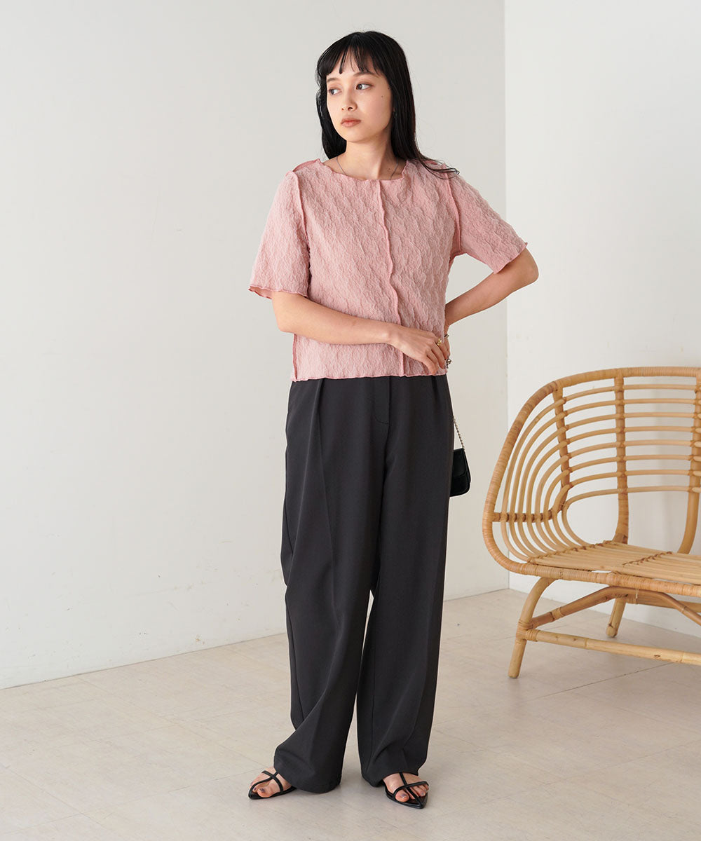 2way organdy wrinkle tops