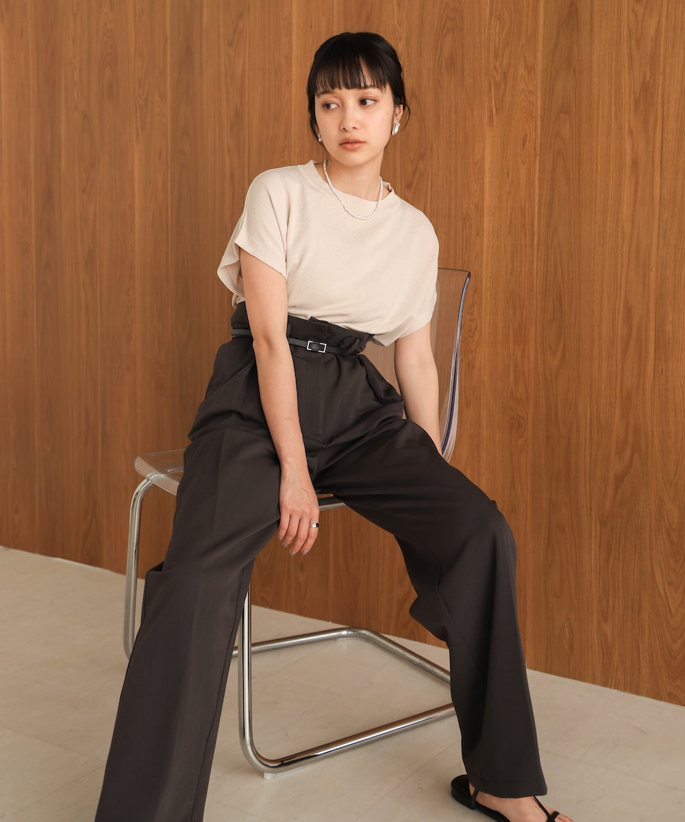 フレンチスリーブドライタッチトップス