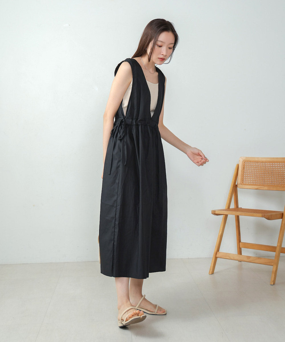 side ribbon jumper onepiece