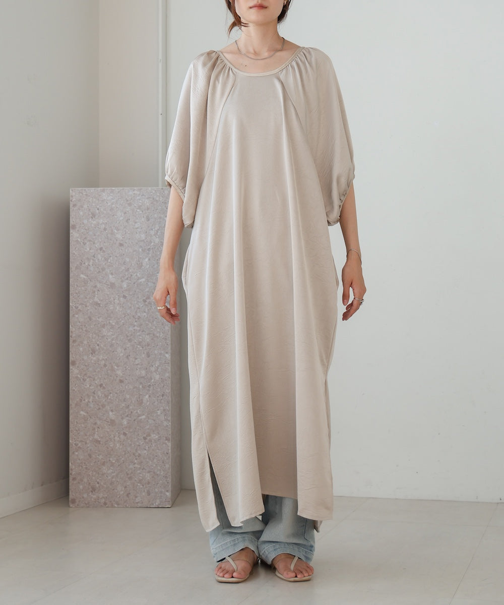 gathered sleeve onepiece