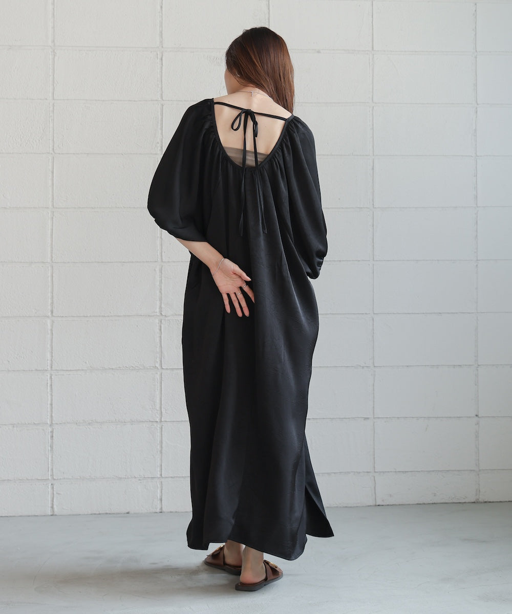 gathered sleeve onepiece