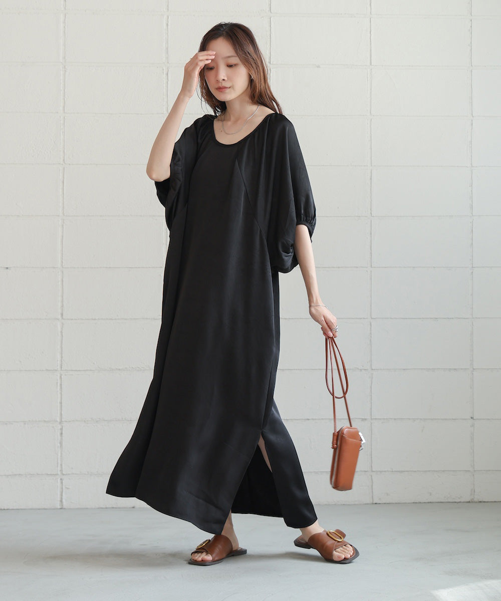 gathered sleeve onepiece
