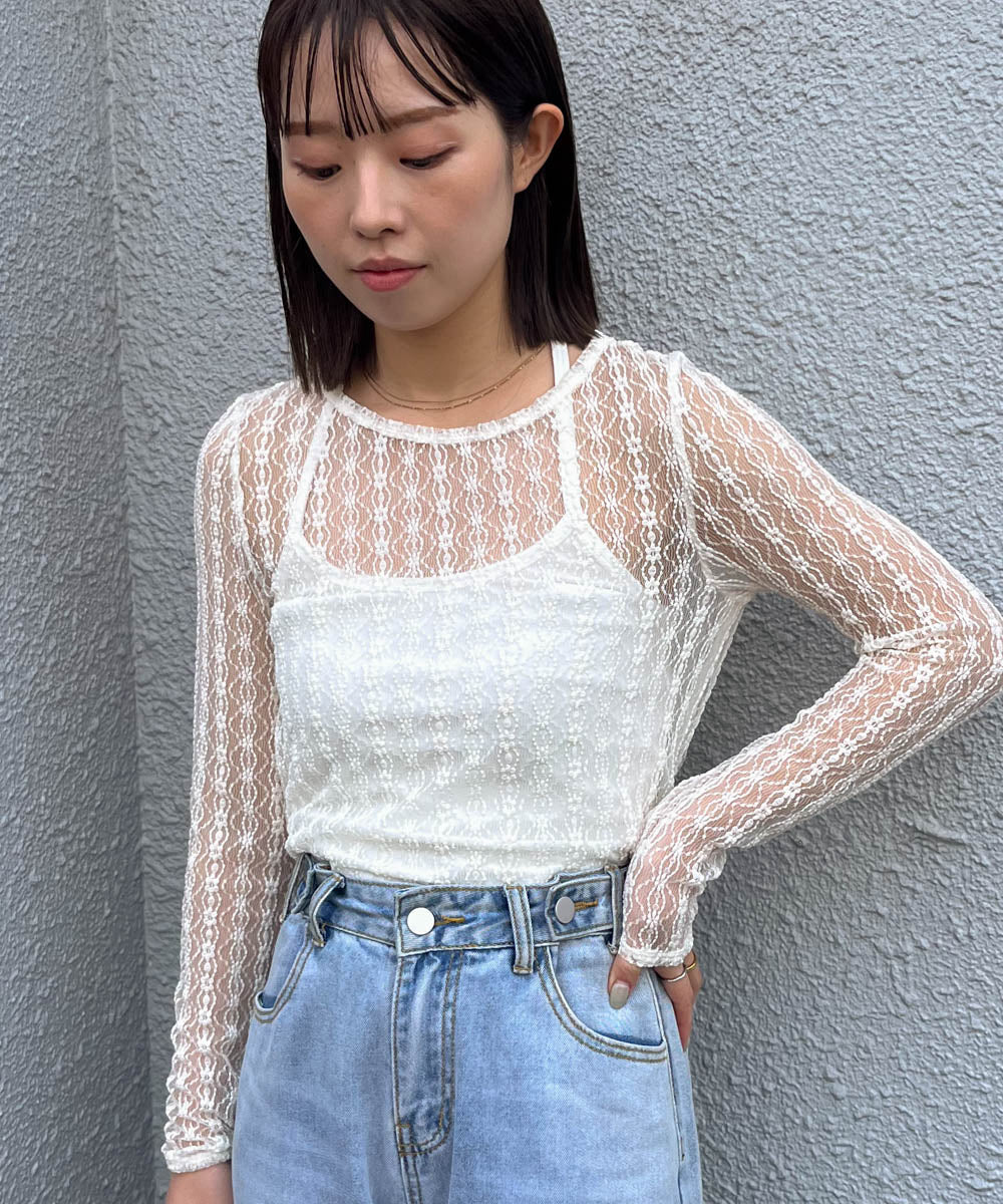 halter neck cami + lace tops