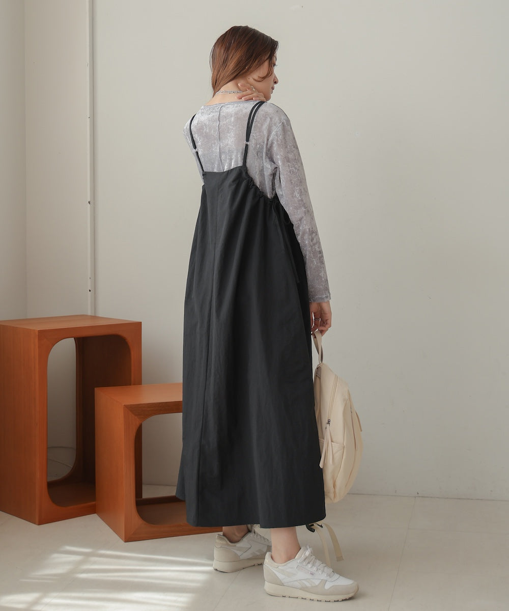 side ribbon cami onepiece