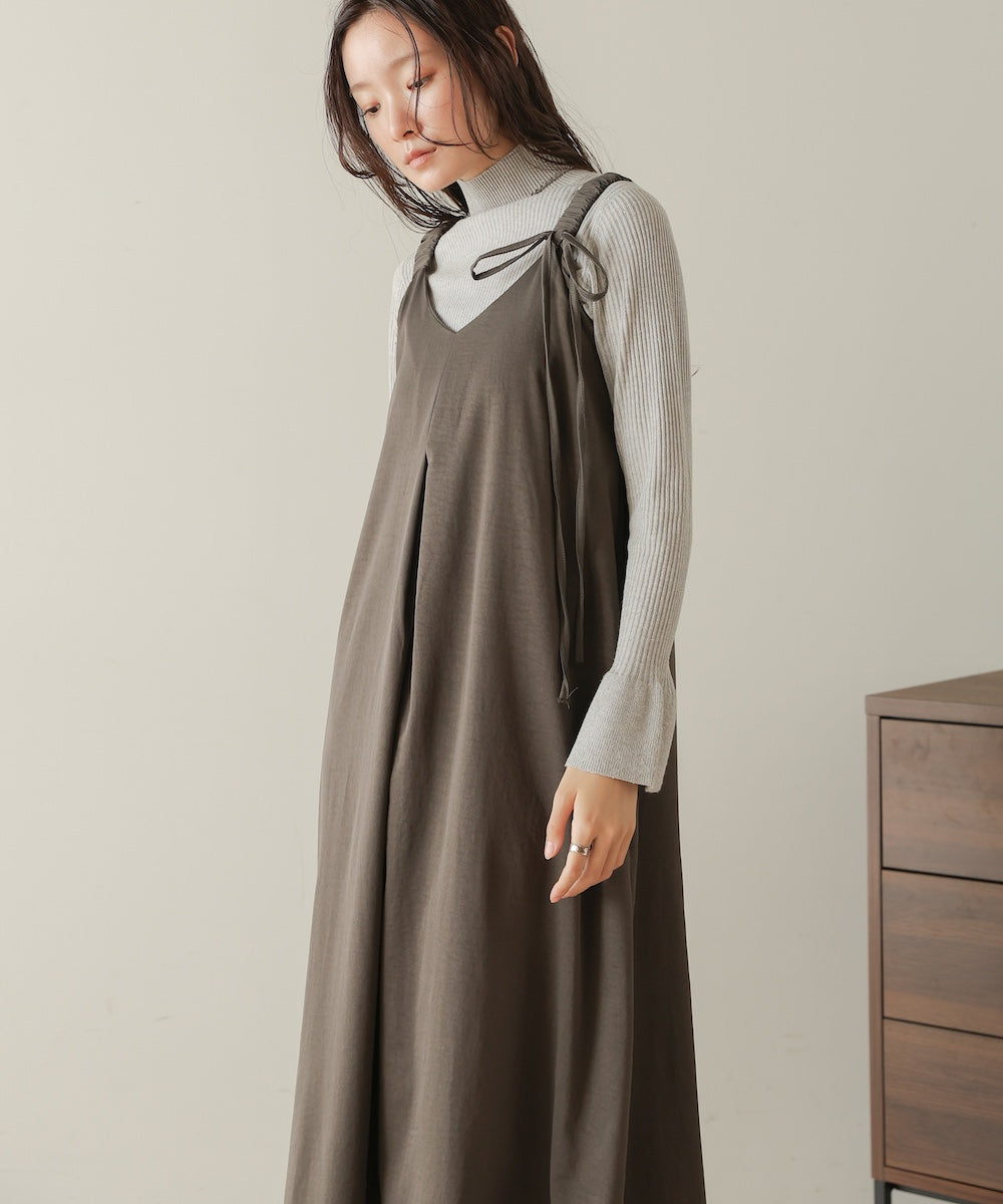 matte satin tuck ribbon onepiece